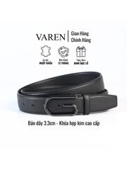 Thắt Lưng Nam VAREN GLORY Da Bò Thật - Dây Nịt Cao Cấp Bản 3.3cm Sang Trọng, Bền Bỉ Dành Cho Quý Ông