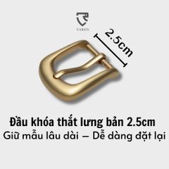 Mặt Khóa Thắt Lưng Unisex Hợp Kim Chống Gỉ Màu Vàng Đồng 2.5cm - Phụ Kiện Thời Trang Hiện Đại và Tinh Tế