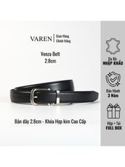 Thắt Lưng Da Bò VAREN VENZA Unisex 2.8cm - Dây Nịt Tối Giản Sang Trọng Cho Nam Nữ, Phụ Kiện Thời Trang Hàng Ngày