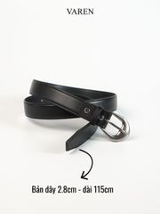 Thắt Lưng Unisex VAREN LIBRA TL13 Da Bò Nappa 2.8cm - Khóa Kim Cổ Điển, Trang Phục Thời Trang Tối Giản cho Nam Nữ