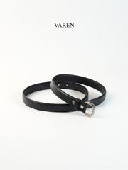 Thắt Lưng Da Bò VAREN ROMA Unisex - Khóa Hợp Kim Xám Khói, Bản 2.3cm, Phong Cách Tối Giản và Đẳng Cấp, Phụ Kiện Thời Trang Cao Cấp
