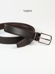Thắt Lưng Da Bò Epsom Nâu VAREN PRIMO 3.0cm - Phong Cách Thanh Lịch, Bền Bỉ, Dễ Dàng Phối Đồ Cho Mọi Dịp
