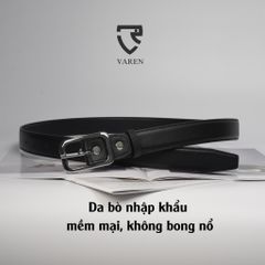 Thắt Lưng Da Thật Bản Nhỏ 2.8cm - Dây Nịt Phong Cách Tối Giản Unisex Khóa Hợp Kim Thời Trang TL01 cho Nam Nữ