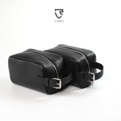 Túi Cầm Tay Da Bò Vân Hạt VAREN - Dopp Kit Cao Cấp Đựng Đồ Chăm Sóc Cá Nhân Sang Trọng Cho Nam Giới