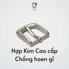 Khóa Thắt Lưng Unisex Hợp Kim Chống Gỉ Màu Trắng Xám, Dùng Cho Dây 2.5cm - Sản Phẩm Bán Sỉ Hiện Đại, Phong Cách Tối Giản