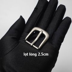 Khóa Thắt Lưng Unisex Hợp Kim Chống Gỉ Màu Trắng Xám, Dùng Cho Dây 2.5cm - Sản Phẩm Bán Sỉ Hiện Đại, Phong Cách Tối Giản