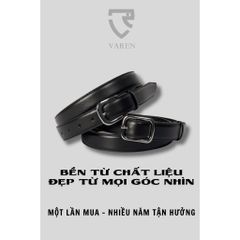 Thắt Lưng Da Bò Thật Unisex Bản Nhỏ 2.3cm & 2.8cm Khóa Hợp Kim - Phụ Kiện Thời Trang Tối Giản, Lịch Lãm cho Nam Nữ