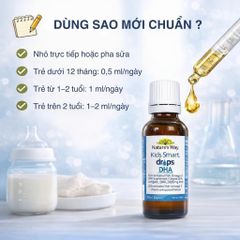 Giọt DHA Nature’s Way Kids Smart 20ml - Thực Phẩm Bảo Vệ Sức Khỏe Cho Trẻ Sơ Sinh & Trẻ Nhỏ, Hỗ Trợ Phát Triển Não Bộ & Thị Lực