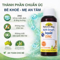 Kẽm Dạng Lỏng Nature’s Way Kids Smart 100ml – Bổ Sung Kẽm Hương Trái Cây Dễ Uống Cho Trẻ Em Tại Úc
