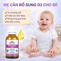 Vitamin D3 Nature’s Way Kids Smart 13ml - Giọt Nhỏ Hỗ Trợ Xương Cho Trẻ Sơ Sinh - Dinh Dưỡng Thiết Yếu Cho Bé