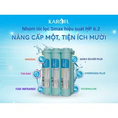 Bộ lõi lọc Karofi Smax HP 6.2 Chính Hãng - Hệ Lõi Hiệu Suất Cao Gồm 6 Lõi Lọc Nâng Cao Chất Lượng Nước Uống