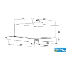 Máy Hút Mùi Canzy CZ-6002G - Mặt kính đen sang trọng - kích thước 60cm - BH 3 năm