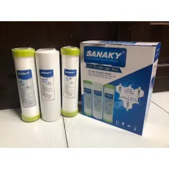 Bộ 3 Lõi Lọc Nước RO Sanaky - Chính Hãng - Phù Hợp Kangaroo, Karofi, Sunhouse, Lọc Cặn Bẩn và Tạp Chất Hiệu Quả