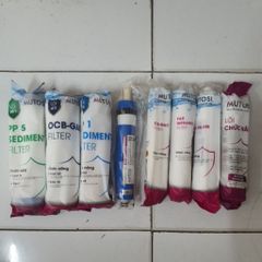 Bộ 8 Lõi Thay Thế Mutosi MP-282M - Lõi RO, T33, Far, Alkaline và Nanosilver - Lọc Nước An Toàn, Bảo Vệ Sức Khỏe
