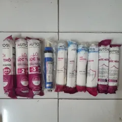 Bộ 10 Lõi Lọc Nước Mutosi Cho Máy MP-360D & MP-S1001 - Lõi 123 Đúc, Bảo Vệ Màng RO, Tiêu Diệt Vi Khuẩn, Cải Thiện Vị Nước
