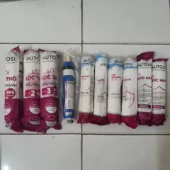 Bộ 10 Lõi Lọc Nước Mutosi Cho Máy MP-360D & MP-S1001 - Lõi 123 Đúc, Bảo Vệ Màng RO, Tiêu Diệt Vi Khuẩn, Cải Thiện Vị Nước