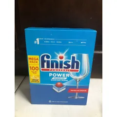 Bộ sản phẩm Finish - Hộp 100 viên rửa bát, muối 1,2Kg và nước làm bóng 400ML - Hàng chính hãng cho máy rửa chén