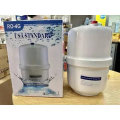 Bình Áp Nhựa RO 4G 10L - Thiết Bị Lọc Nước R.O - Kèm Van Chống Nổ và Chức Năng Đẩy Nước Tinh Khiết
