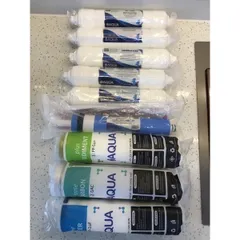 Bộ 9 Lõi Lọc Nước Aqua - Lõi PP, Than Hoạt Tính, Màng RO, Khoáng và Nano Silver - Giải Pháp Lọc Nước Sạch An Toàn cho Gia Đình