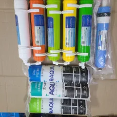 Bộ 9 Lõi Lọc Nước Aqua - Lõi PP, Than Hoạt Tính, Màng RO, Khoáng và Nano Silver - Giải Pháp Lọc Nước Sạch An Toàn cho Gia Đình