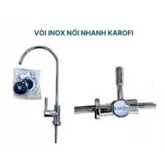 Vòi máy lọc nước KAROFI - Chính hãng, Inox cao cấp, sử dụng cho máy lọc RO, Nano, xoay 360 độ, thiết kế sang trọng, không rò rỉ nước