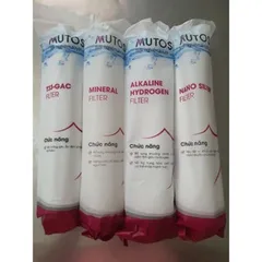 Bộ 4 lõi lọc khoáng Mutosi T33 - GAC, MINERAL, NANOSILVER, ALKALINE HYDROGEN Chính Hãng - Nâng cao chất lượng nước uống