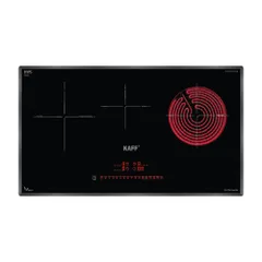 Bếp Điện Từ KAFF KF-IC79H New Plus - Bếp Kết Hợp 02 Từ + 01 Điện, Mặt Kính Ceran Made in Germany, Bảo Hành 5 Năm