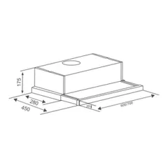 Máy Hút Mùi Âm Tủ Canzy CZ-516I 60CM - Hiện Đại, Công Suất 750m3/h, Thiết Kế Bền Bỉ, Tiết Kiệm Điện, Độ Ồn Thấp Dưới 48dB