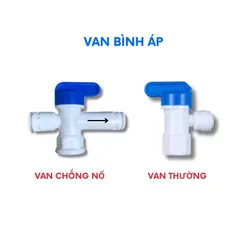 Van Bình Áp 1 Đầu & 2 Đầu - Van Ổn Định Áp Lực Cho Bình Chứa Nước Máy Lọc RO, Nhựa Cao Cấp Bền Bỉ