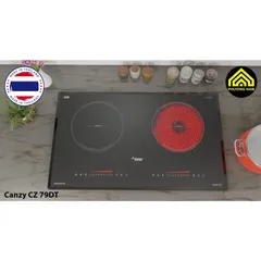 [Giá Tại Kho] Bếp điện từ Canzy CZ 79DT - 1 vùng nấu từ, 1 hồng ngoại - Nhập Khẩu Thái Lan - BH 3 năm