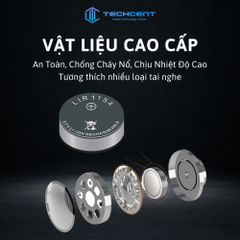 Pin Thay Thế Tai Nghe Bluetooth Hổ Vằn - Dung lượng 50mAh, Dễ dàng Thay Thế, Bảo vệ An Toàn - Tương thích Ap2, Ap3, Ap4, Pro1, Pro2
