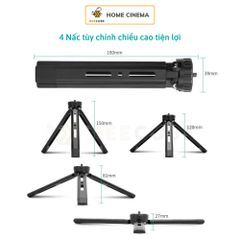 Chân máy chiếu Mini Beecube - Tripod kim loại gấp gọn, chịu tải 5kg cho Webcam, Camera, DSLR - Phụ kiện thiết bị số cao cấp