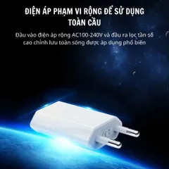 Cốc Sạc Dẹt USB 5W Gọn Nhẹ, An Toàn Cho Điện Thoại iPhone, Tai Nghe - Bảo Vệ Pin Tối Đa, Thích Hợp Mọi Dòng Máy
