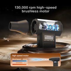 Quạt Phản Lực Honyjor Cao Cấp 5000mAh - Super Turbo Fan 130.000RPM Mini Cầm Tay - Thiết Bị Vệ Sinh Bụi Đa Năng
