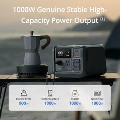 Trạm Điện Di Động 220V DJI Power 500 - Pin LFP 512Wh, Sạc Nhanh 70 Phút, Công Suất 1000W, Dùng Cho Drone và Thiết Bị Điện Tử