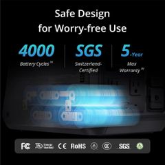 Trạm Điện Di Động 220V DJI Power 500 - Pin LFP 512Wh, Sạc Nhanh 70 Phút, Công Suất 1000W, Dùng Cho Drone và Thiết Bị Điện Tử