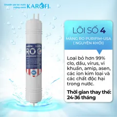 Lõi Lọc Nước RO KAROFI Số 4 - Màng RO PURIFIM 100GPD Chính Hãng Mỹ - Nguồn Nước Tinh Khiết, Lọc Nhanh, Tuổi Thọ Cao