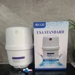 Bình áp nhựa 3.2G có van điều chỉnh - Phụ kiện máy lọc nước RO, dung tích 6-8L, chất lượng cao, hàng Việt Nam