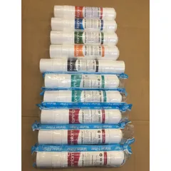 Bộ 10 Lõi Lọc Nước KORIHOME Chính Hãng - Bao Gồm 3 Sediment, 2 Pre Carbon, 1 RO, 1 Post, 1 Mineral, 1 Hydrogen, 1 Nano Silver