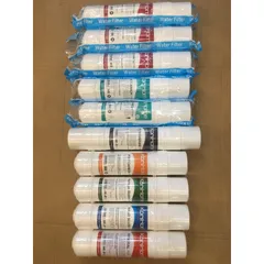 Bộ 10 Lõi Lọc Nước KORIHOME Chính Hãng - Bao Gồm 3 Sediment, 2 Pre Carbon, 1 RO, 1 Post, 1 Mineral, 1 Hydrogen, 1 Nano Silver