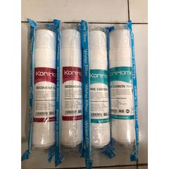 Bộ Lõi Lọc Thô KORIHOME 4 cái - Gồm 2 Lõi SEDIMENT và 2 Lõi PRE CARBON chính hãng, thay thế cho máy lọc nước Hàn Quốc