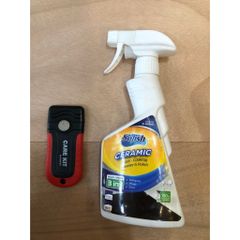 Bộ sản phẩm vệ sinh bếp từ DAOCare Kit và xịt tẩy dầu mỡ SOFISH CERAMIC 500ML - Dễ dàng làm sạch mọi vết bẩn cứng đầu