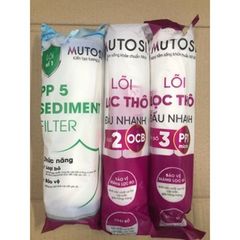 Bộ 3 Lõi Lọc Nước MUTOSI - Lõi PP5 5 Micron, Lõi OCB-GAC và PP1 - Giải Pháp Lọc Nước Sạch, An Toàn Cho Gia Đình