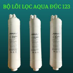 Bộ 3 Lõi Lọc Nước Nhanh 123 AQUA - Lõi Đúc Bảo Vệ Màng RO, Lọc Thô - Thay Thế cho Máy Lọc Nước Sunhouse, Mutosi, Aqua