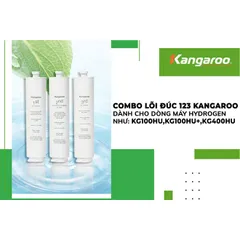 Bộ 3 Lõi Lọc Đúc 123 Kangaroo Hu, Hu+ - Hàng Chính Hãng, Loại Bỏ Bùn Đất, Rỉ Sét, Tạp Chất Nặng trong Nước