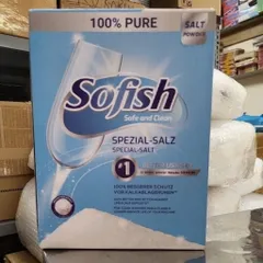 Muối Rửa Bát Sofish Hộp 1KG Chính Hãng - Giải Pháp Tối Ưu Cho Máy Rửa Chén Bosch, Teka, Malloca và Nhiều Thương Hiệu Khác