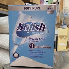 Muối Rửa Bát Sofish Hộp 1KG Chính Hãng - Giải Pháp Tối Ưu Cho Máy Rửa Chén Bosch, Teka, Malloca và Nhiều Thương Hiệu Khác