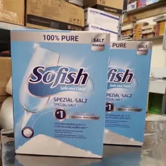 Muối Rửa Bát Sofish Hộp 1KG Chính Hãng - Giải Pháp Tối Ưu Cho Máy Rửa Chén Bosch, Teka, Malloca và Nhiều Thương Hiệu Khác