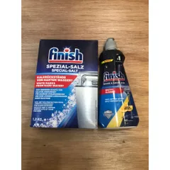 Bộ Sản Phẩm Finish - Muối Rửa 1.2KG & Nước Làm Bóng 400ML Chính Hãng, Bảo Vệ Máy Rửa Bát, Rạng Rỡ Đồ Dùng Nhà Bếp