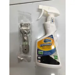 Dao Vệ Sinh & Chai Xịt Tẩy Dầu Mỡ Sofish Ceramic 500ml - Sản Phẩm Đặc Biệt Vệ Sinh Bếp Từ, Bếp Điện, Mặt Kính Hiệu Quả